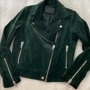 Blank NYC Faux Suede Green Jacket